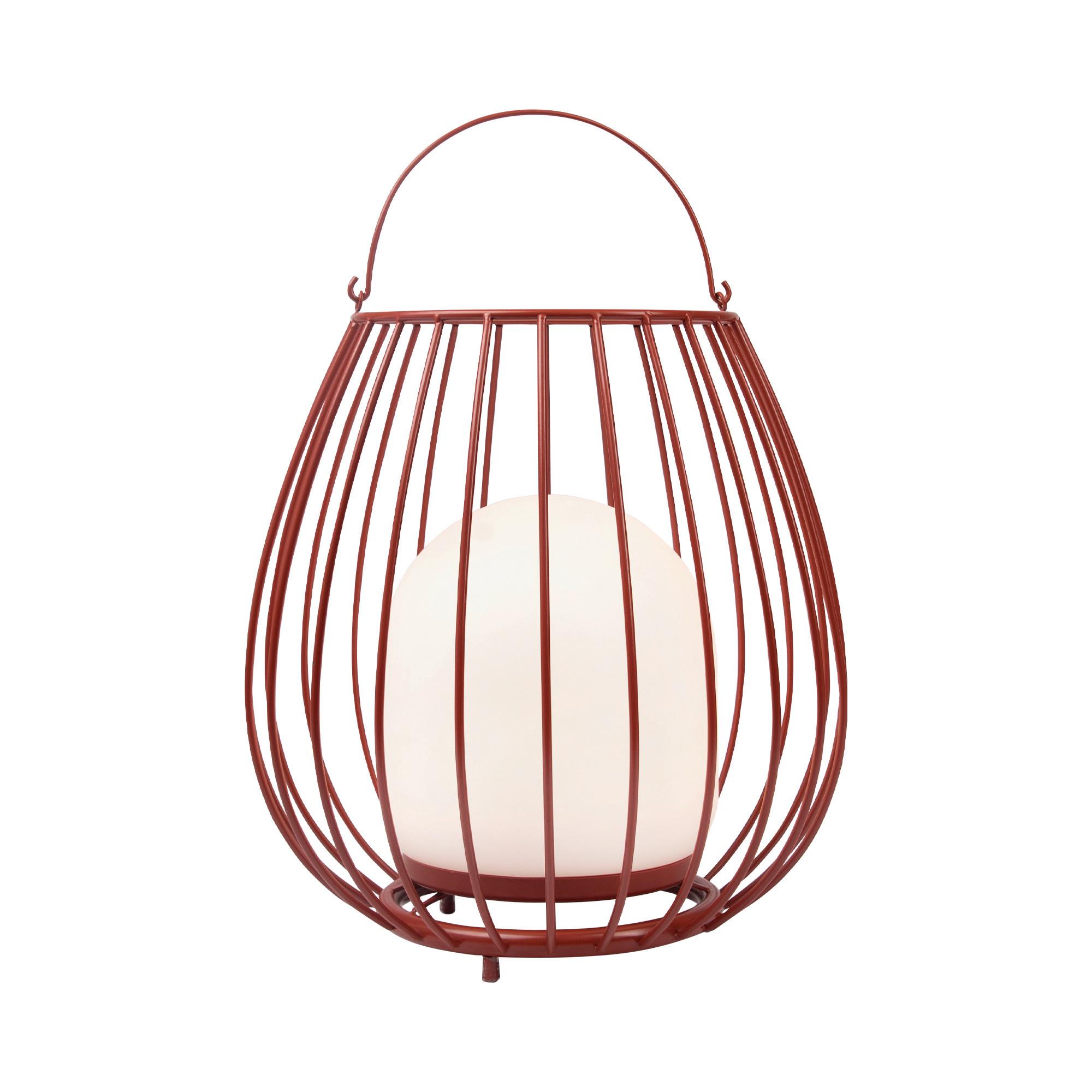 Akku-Tischleuchte Jim Weiß  Rot B: 28 cm - Rot/Weiß, Design, Kunststoff/Metall (28/30cm) - Nordlux