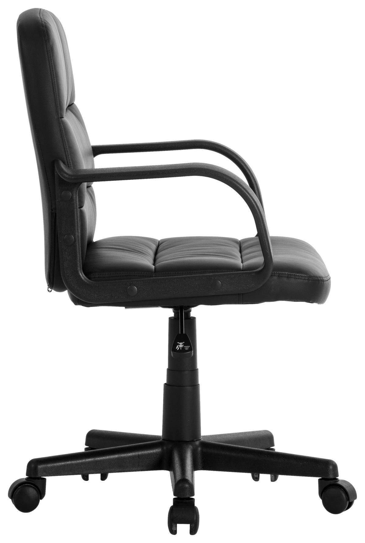 Forgószék Nobi 3 - fekete/ezüstszínű, Modern, műanyag/textil (63/99/59cm)