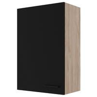 Horní kuchyňská skříňka CAPRI CAPRI H 60-89 - barvy dubu/černá, Konvenční, kov/kompozitní dřevo (60/89/32cm) - FlexWell