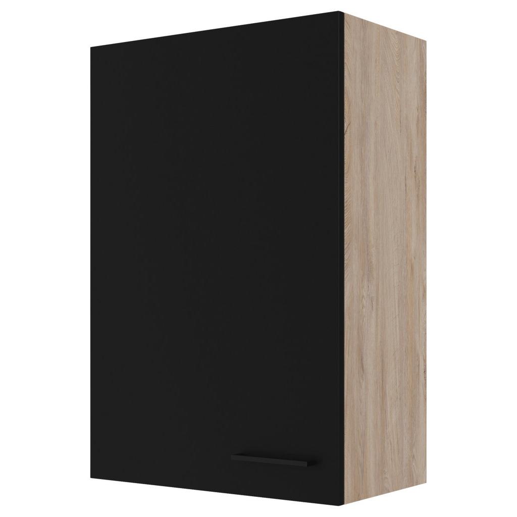 Küchenoberschrank Capri Eiche/Schwarz B: 60 cm