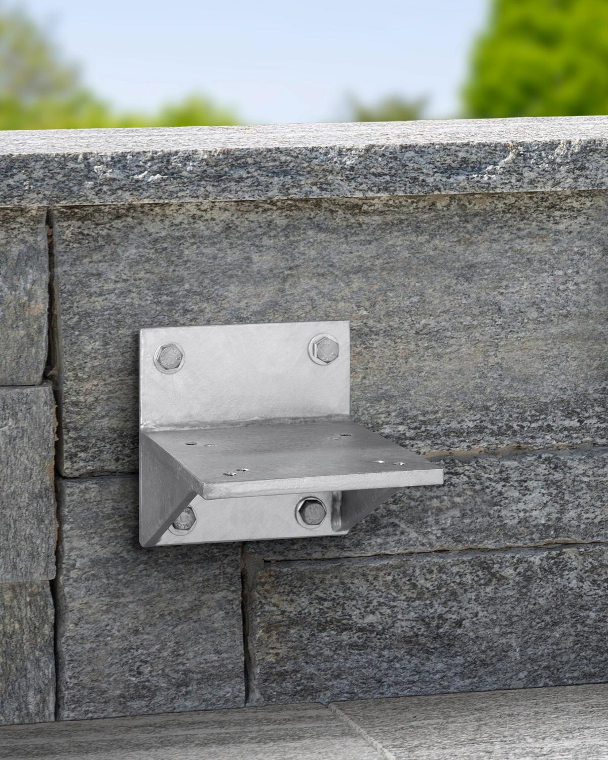 Sonnenschirm-wandkonsole Universal - Silberfarben, Basics, Metall (16/16/21cm) - Schneider