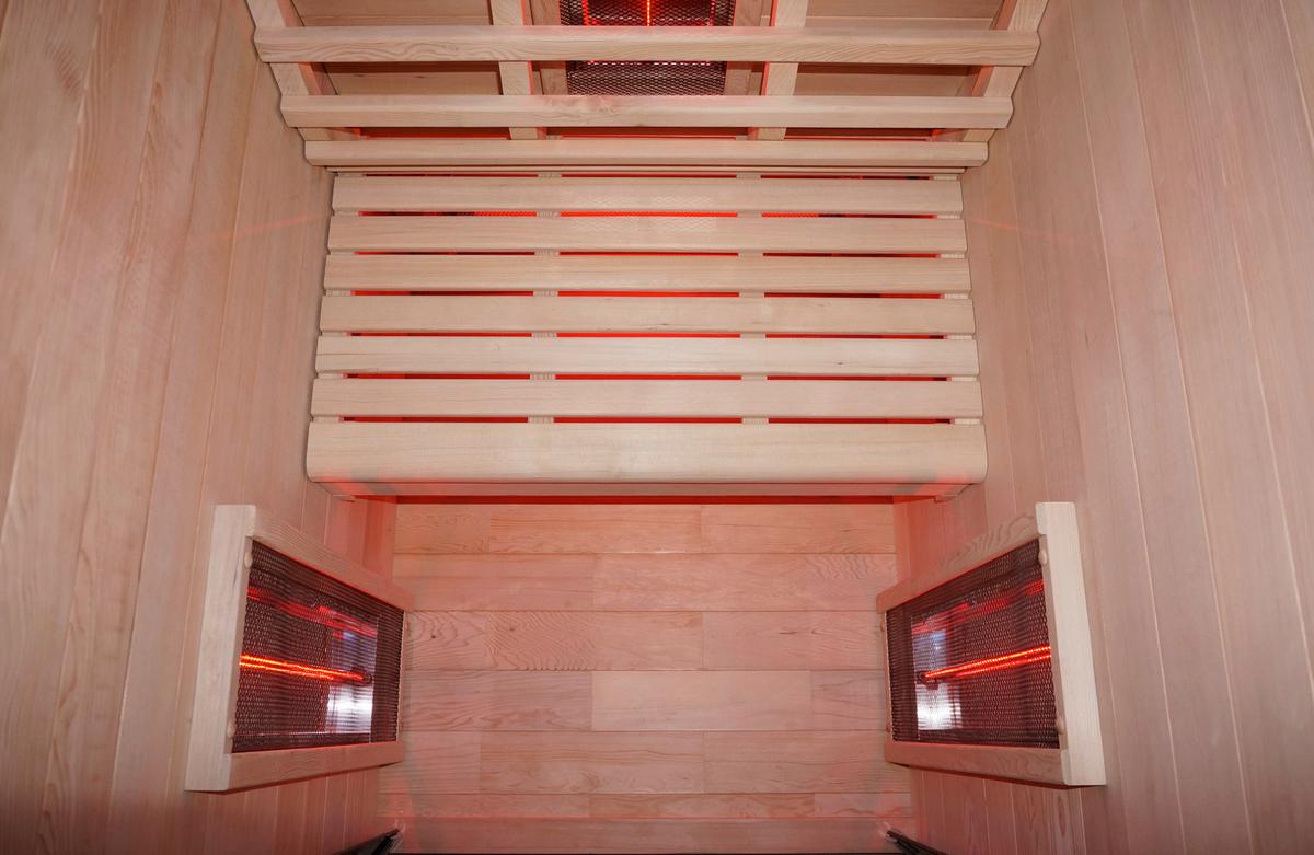 Infrarotkabine 1 Person 90,5x195x100 cm Ruby - Naturfarben, Basics, Holz (90,5/195/100cm) - Sanotechnik