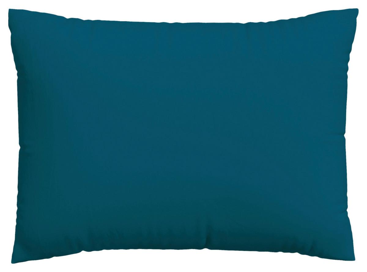 Kopfpolsterbezug Woven Satin - Petrol, Basics, Textil (70/90cm) - Schlafgut