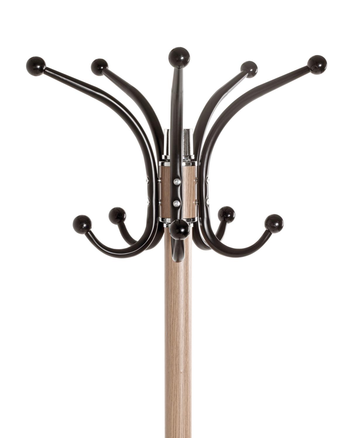 ŠATNÍ STOJAN MUCKI - černá/barvy dubu, Moderní, kov/kámen (39/171cm) - Mömax