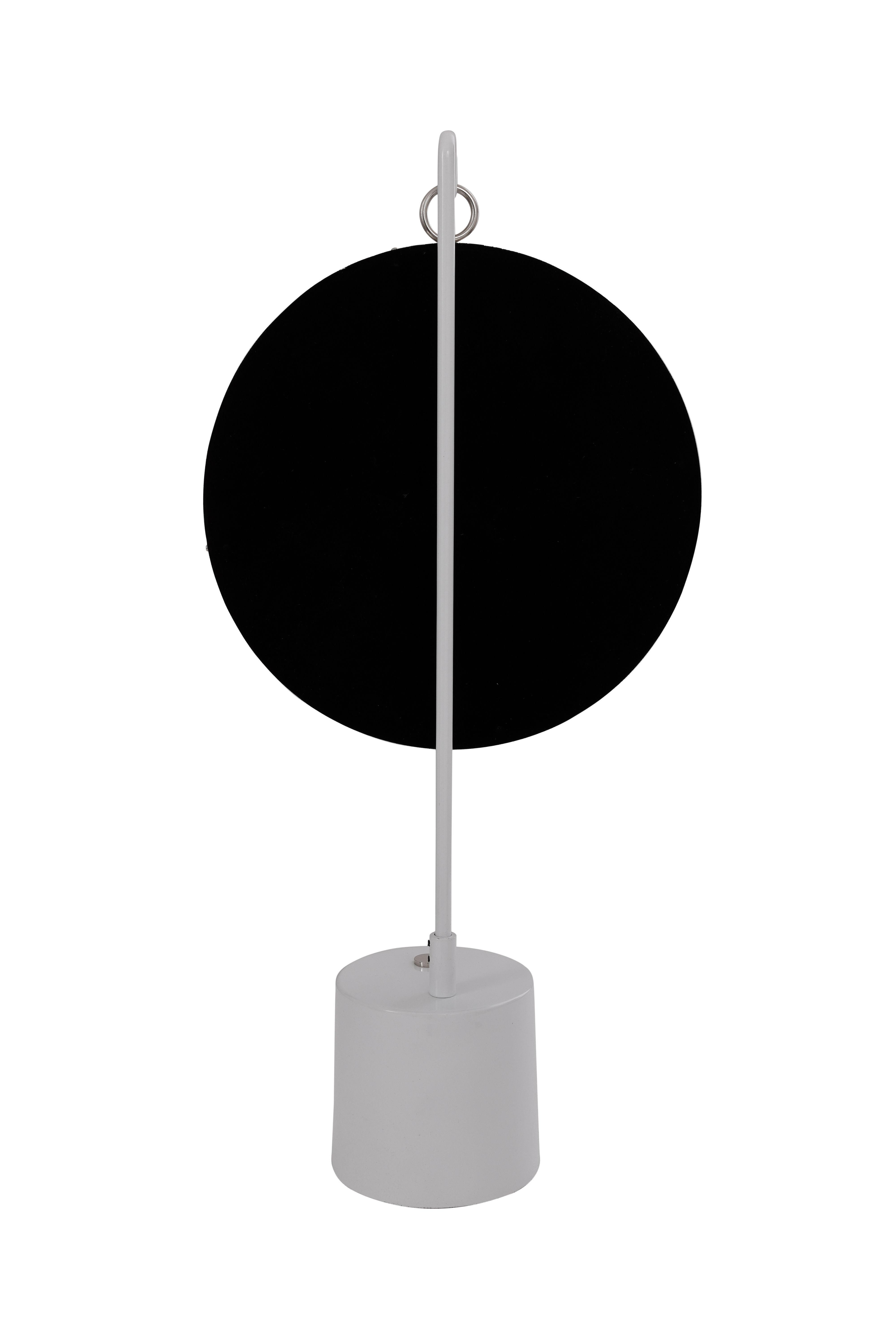 Tischspiegel Eleganca Silberfarben/Weiß H: 65 cm - Silberfarben/Weiß, LIFESTYLE, Glas/Metall (30/65/13cm)