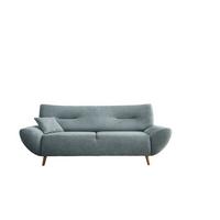 3-Sitzer-Sofa Chenille Blau Rücken Echt - Wildeiche/Blau, MODERN, Textil (205/81/90cm) - MID.YOU