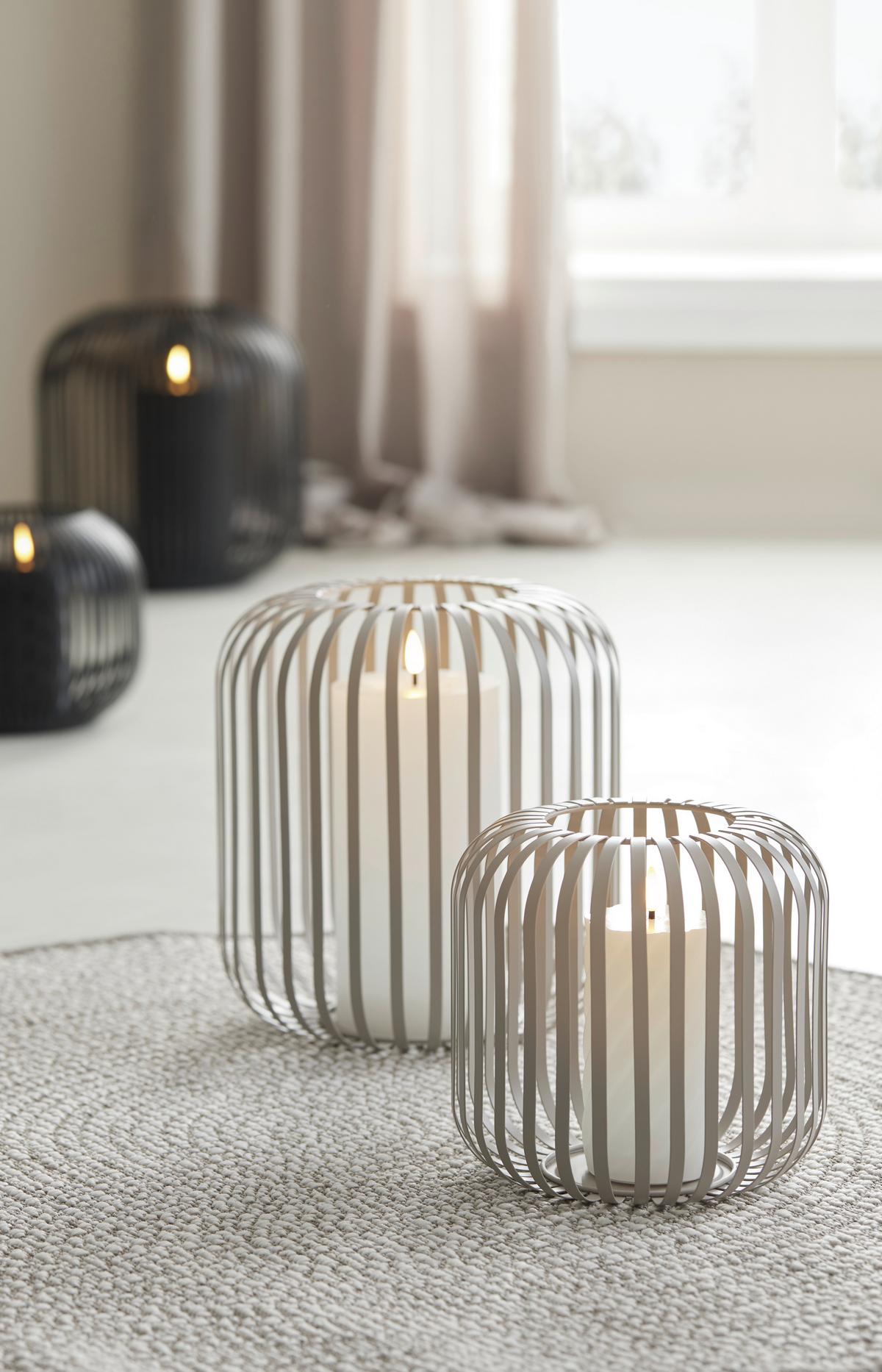 Svietnik JOLA - béžová, Modern, kov/sklo (19/18,5cm) - Mömax