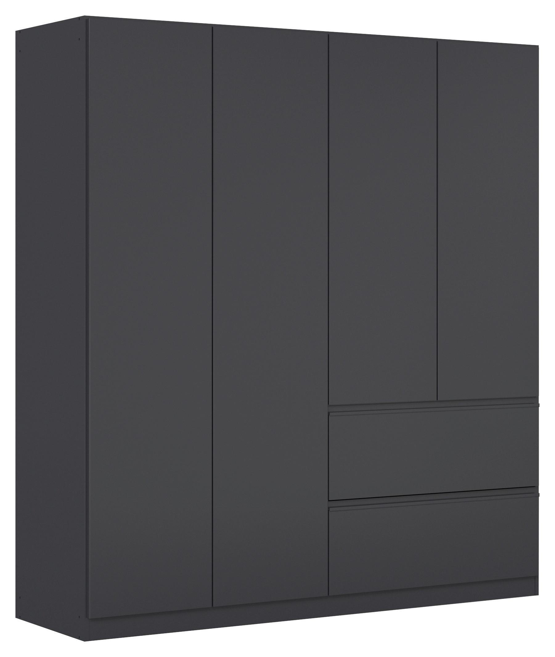 Drehtürenschrank Costa Grau B: 181 cm - Grau, MODERN, Holzwerkstoff (181/197/54cm) - Rauch Möbel