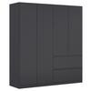 Drehtürenschrank Costa Grau B: 181 cm - Grau, MODERN, Holzwerkstoff (181/197/54cm) - Rauch Möbel