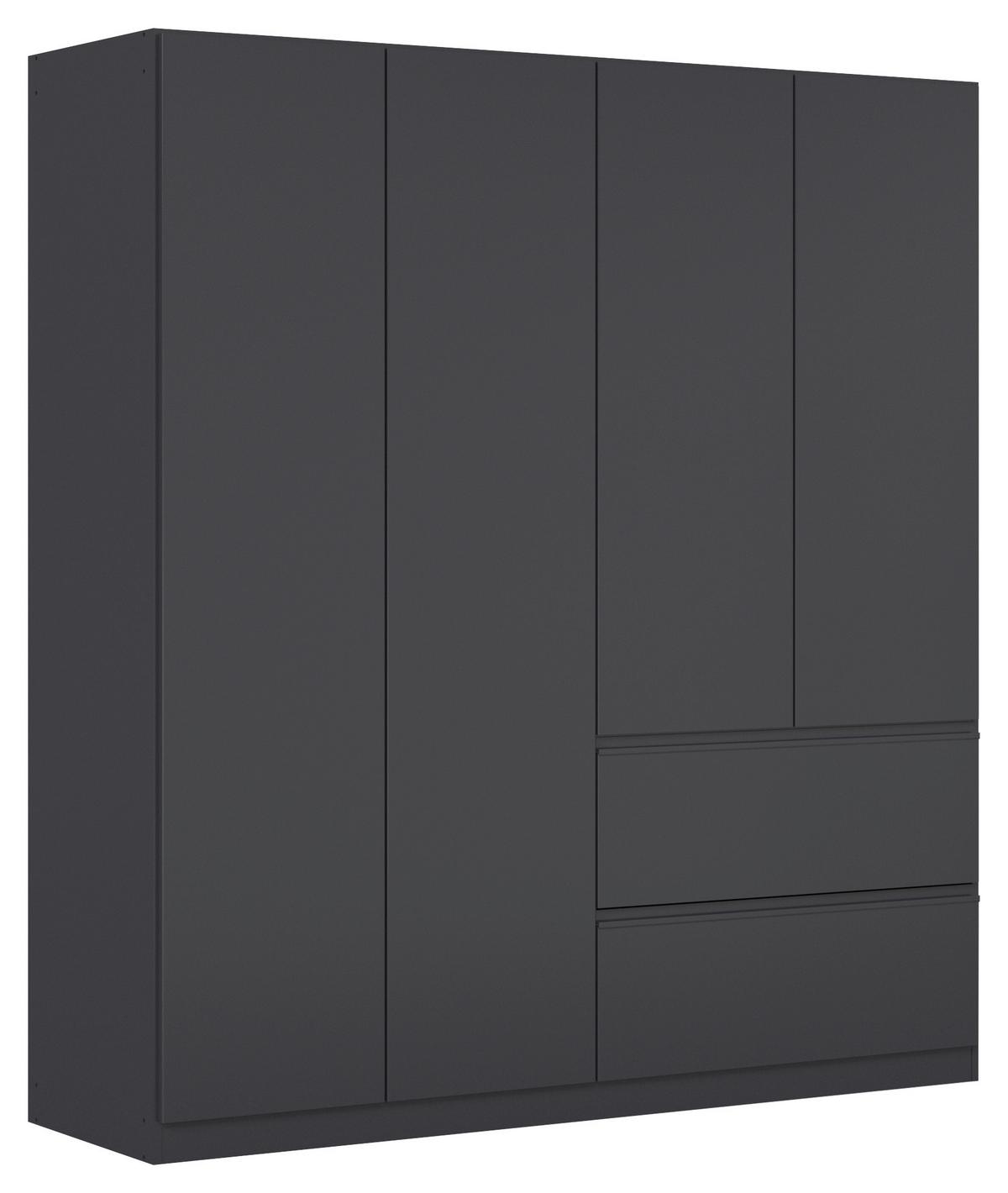 Drehtürenschrank Costa Grau B: 181 cm - Grau, MODERN, Holzwerkstoff (181/197/54cm) - Rauch Möbel