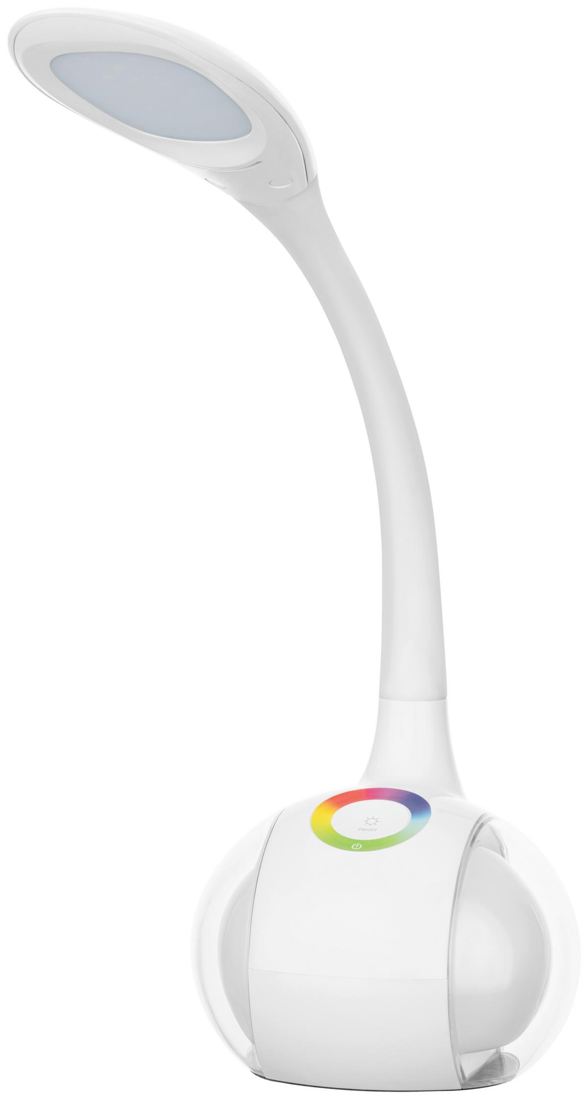 LAMPA NA PÍSACÍ STÔL NIHAT - biela, Modern, kov/plast (12,5/12,5/34cm) - Mömax