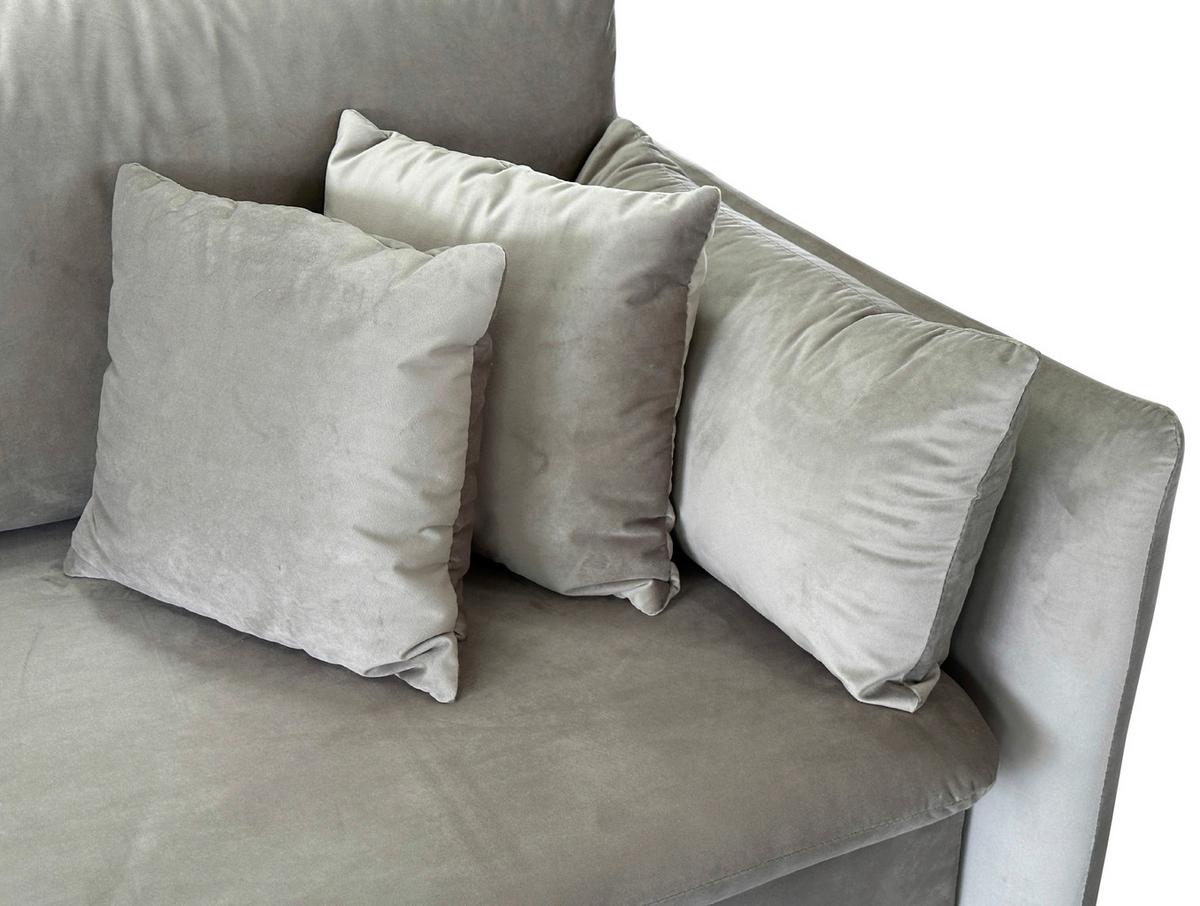 3-sitzer-sofa Mit Schlaffunktion Orlando B:220cm - Taupe/Schwarz, Design, Textil (220/96/102cm) - MID.YOU