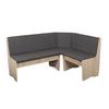 Eckbank Duisburg Artemis Anthrazit, Eiche B: 125 cm - Anthrazit/Sonoma Eiche, KONVENTIONELL, Holzwerkstoff/Textil (125/89/165cm) - MID.YOU