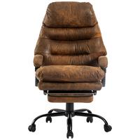 Drehstuhl Big Boss Braun/ Schwarz Bis 140 Kg - Schwarz/Braun, MODERN, Kunststoff/Textil (64/114-122/72cm) - MID.YOU