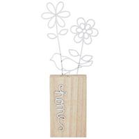 Dekoblume Fiorza - Naturfarben, KONVENTIONELL, Holz/Metall (10/2/26cm) - Luca Bessoni