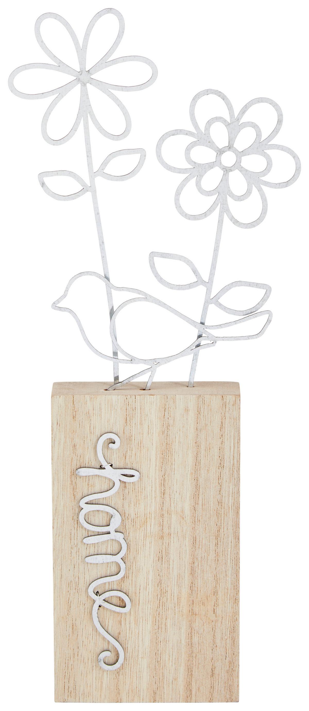 Dekoblume Fiorza - Naturfarben, KONVENTIONELL, Holz/Metall (10/2/26cm) - Luca Bessoni