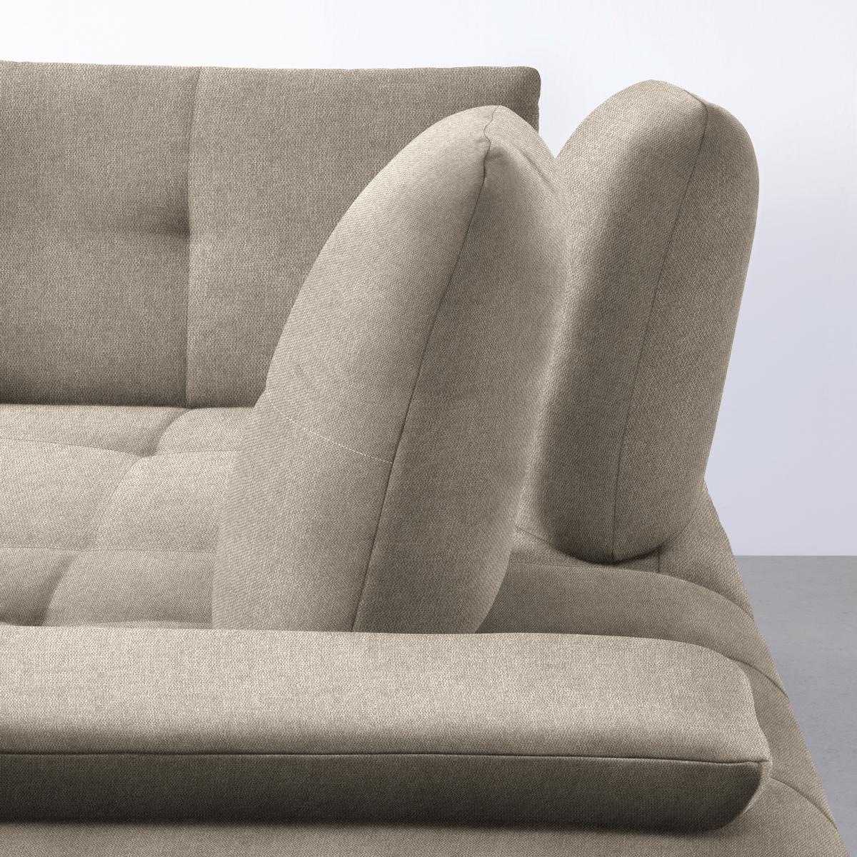 Rohová sedačka TRENDY, pravá, écru - čierna/écru, Modern, kov/kompozitné drevo (310/93/250cm) - Premium Living