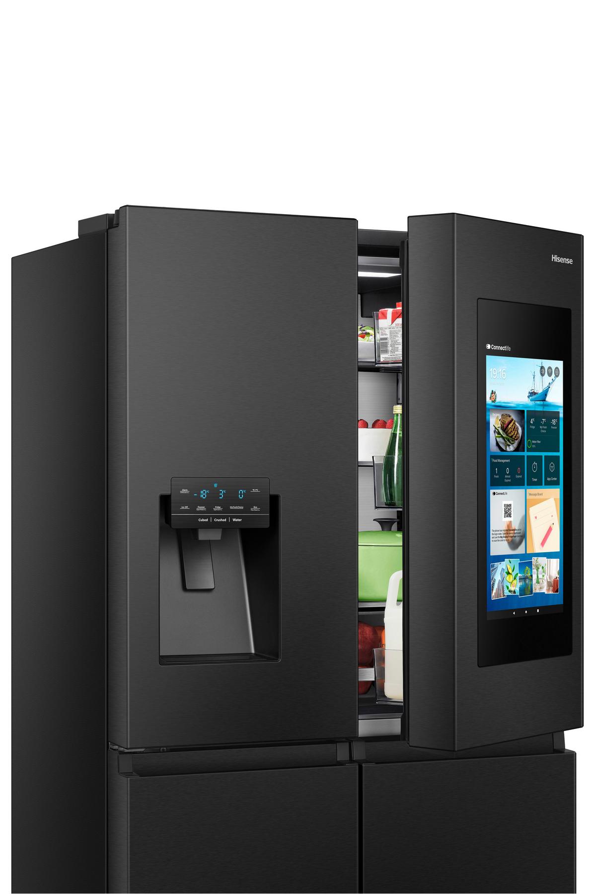 Multi-door Rq760n4ife Schwarz - Schwarz, Basics, Metall (91,4/178,5/72,5cm) - Hisense