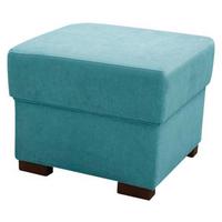TABURET CHANDLER - světle modrá/hnědá, Design, dřevo/textil (51/43/51cm) - Ondega