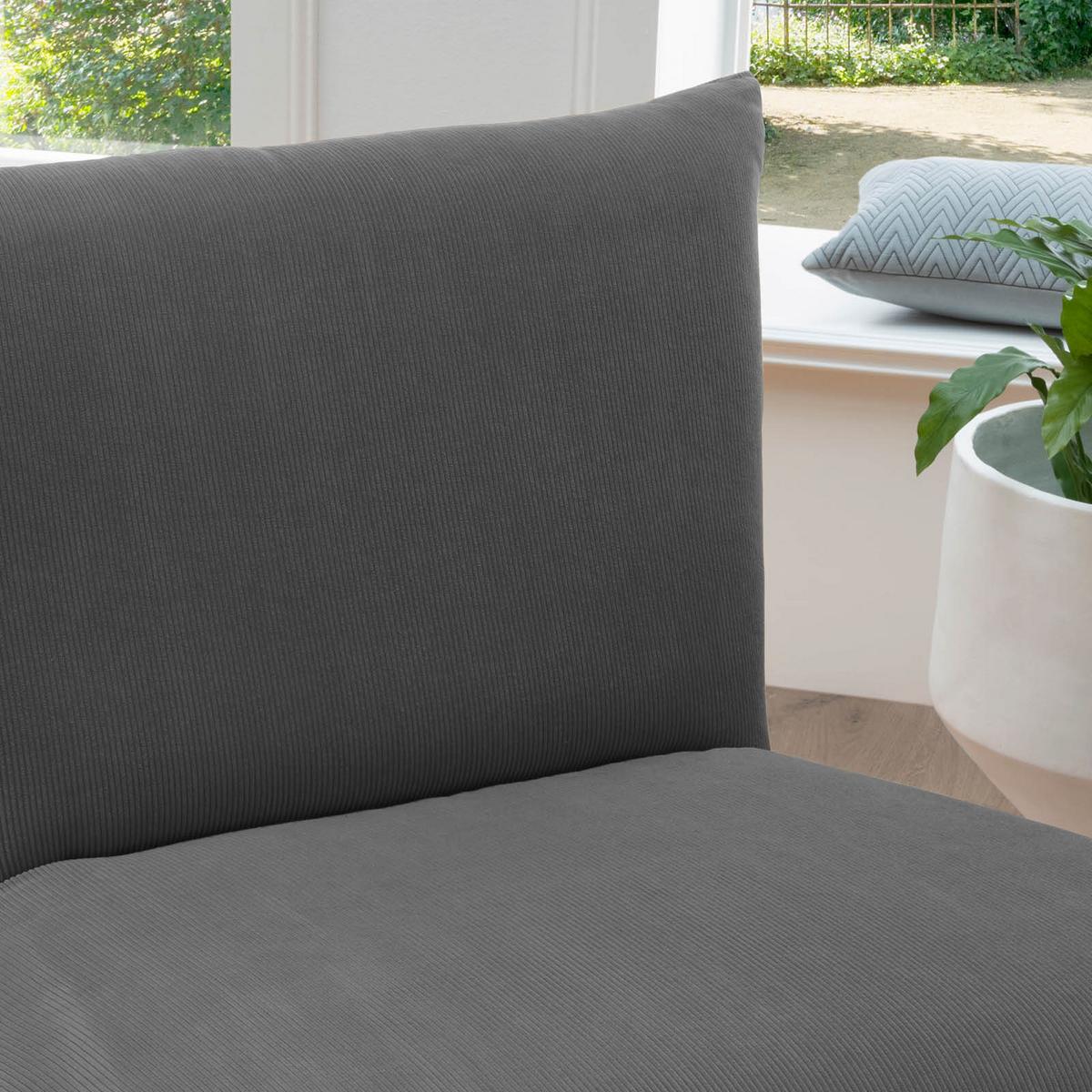 Relaxsessel Cremona Polyester Grau - Schwarz/Grau, Design, Textil (100/78/96cm) - Livetastic