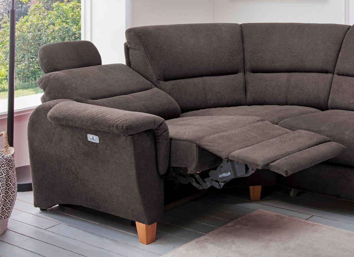 Ecksofa Parole Anthrazit S:241/238 cm - Wildeiche/Anthrazit, KONVENTIONELL, Textil (241/238cm) - Livetastic
