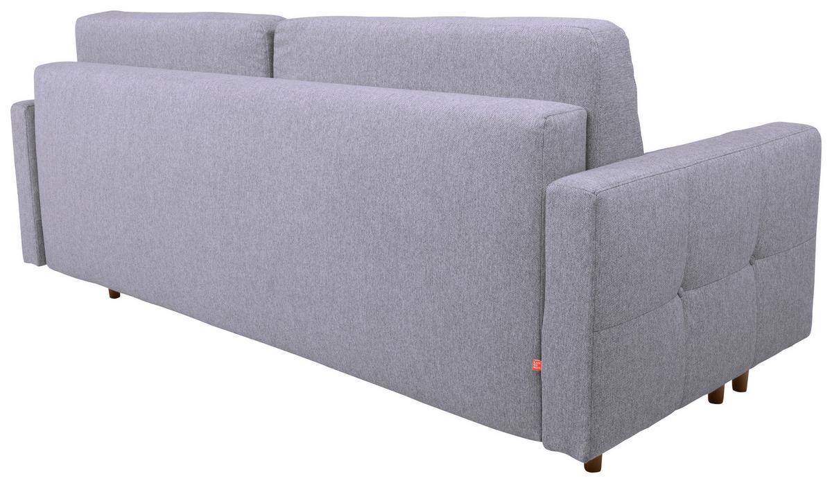 Schlafsofa Noret Graublau B: 222 Cm - Eiche Wotan/Hellgrau, KONVENTIONELL, Textil (222/93/99cm) - MID.YOU