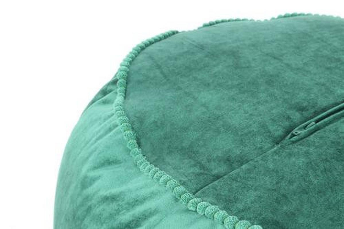 Pouf Taj Mahal DxH:: 65x35 cm Samt Grün mit Reißverschluss - Grün, MODERN, Textil (65/35/65cm) - Kayoom