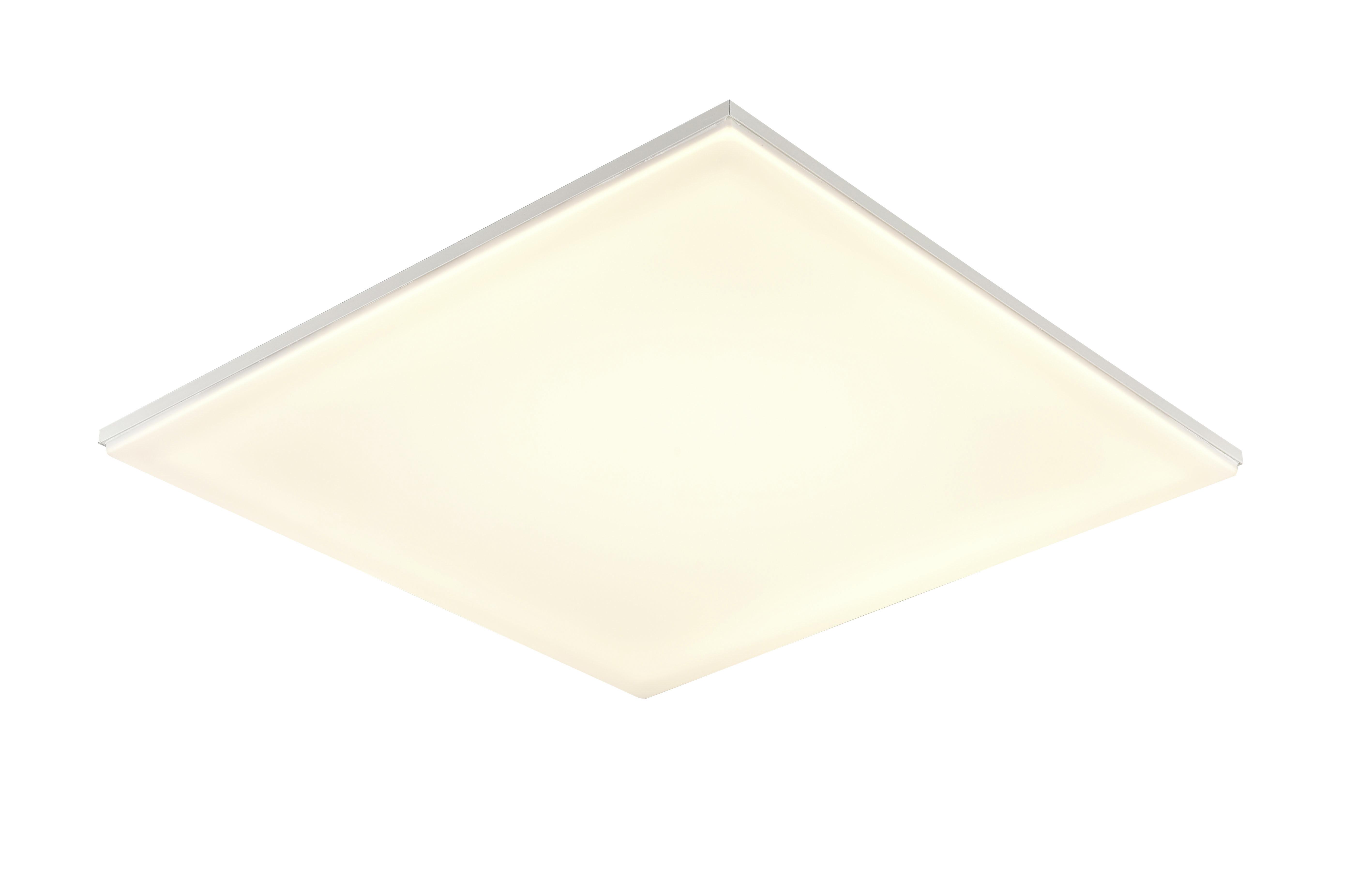 LED-Deckenleuchte Elia L: 30,5 cm, Quadratisch - Weiß, MODERN, Kunststoff/Metall (30,5/30,5/7,5cm) - Luca Bessoni