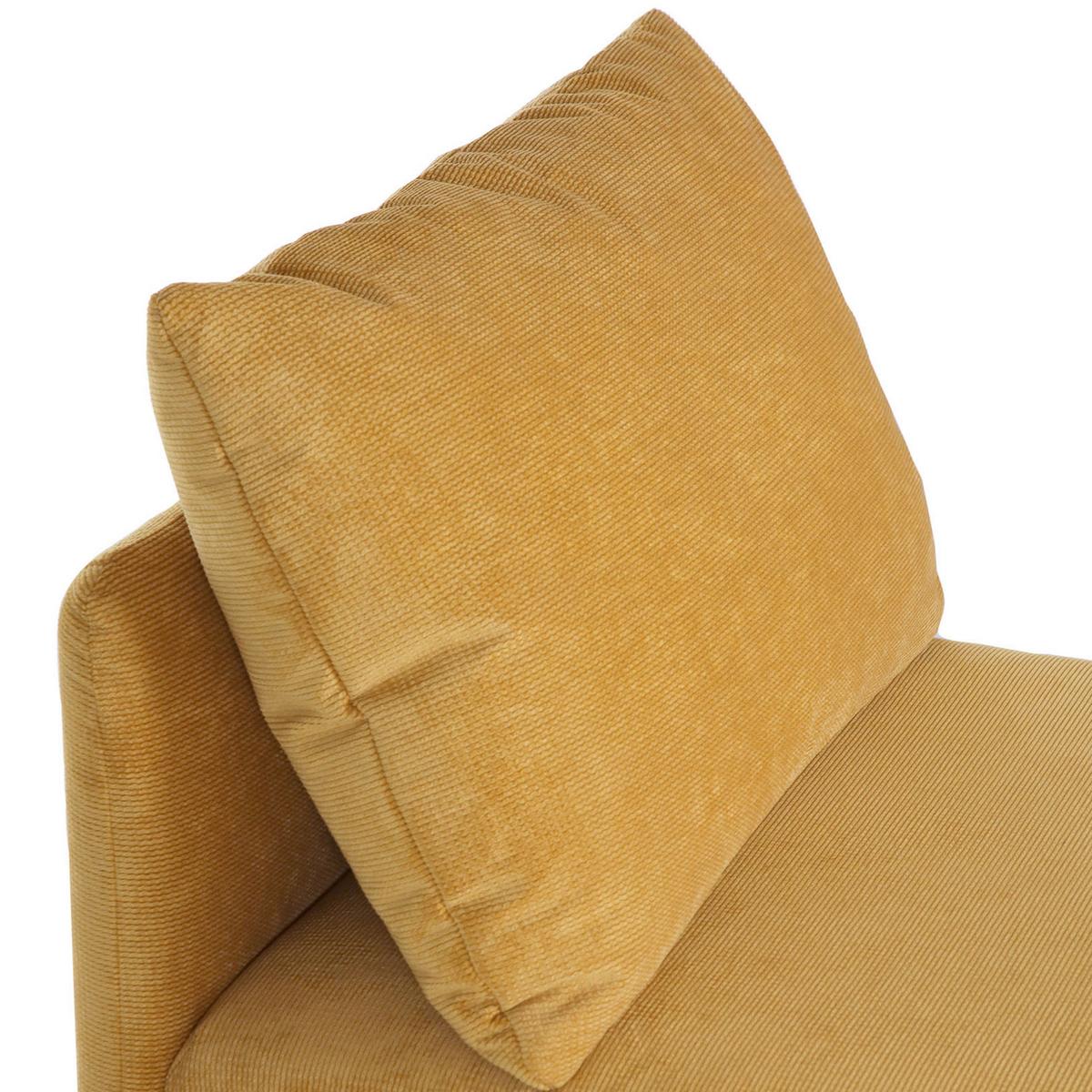 Sofaelement Fynn, Senfgelb B: 77 Cm - Senfgelb/Schwarz, KONVENTIONELL, Textil (77/72/83cm) - MID.YOU