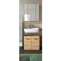 Badezimmer Ice Eiche Artisan Dekor B: 60cm - Schwarz/Eiche Artisan, Basics, Holzwerkstoff (60cm) - MID.YOU