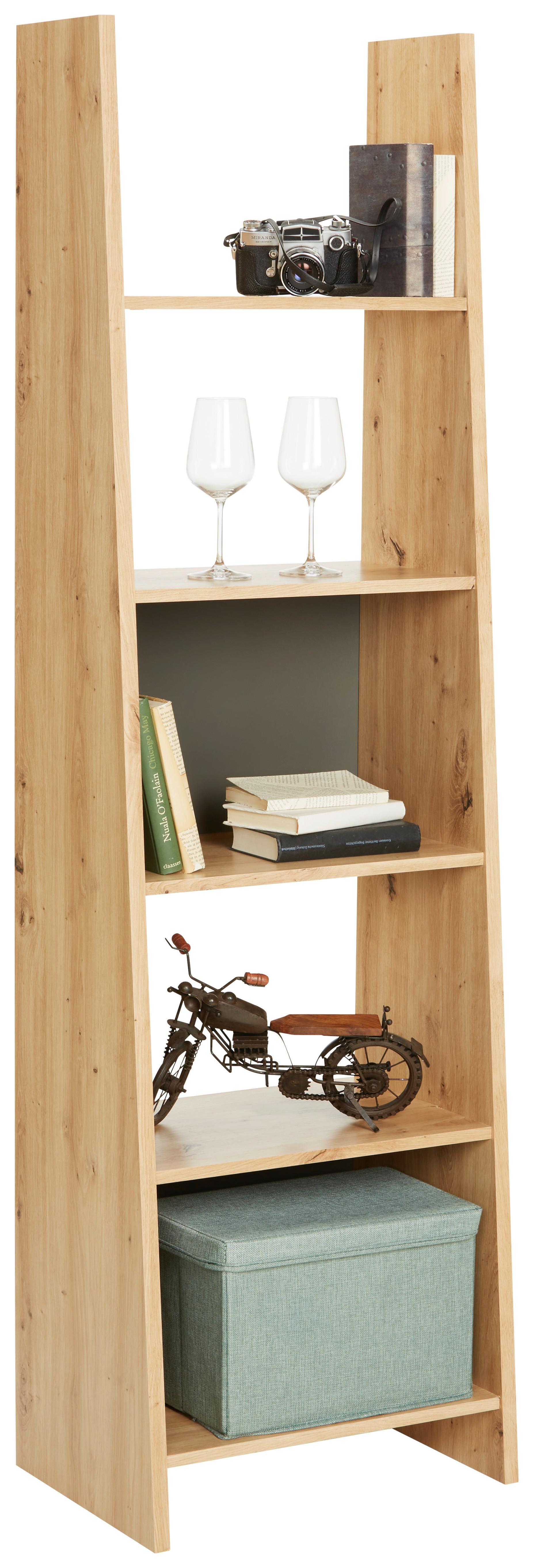 Regál Pisa - dub artisan, Moderní, kompozitní dřevo (54/186/38cm) - Modern Living