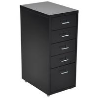 Kontajner na kolieskach čierny - čierna/biela, Modern, kov/plast (28/69/41cm) - Mömax