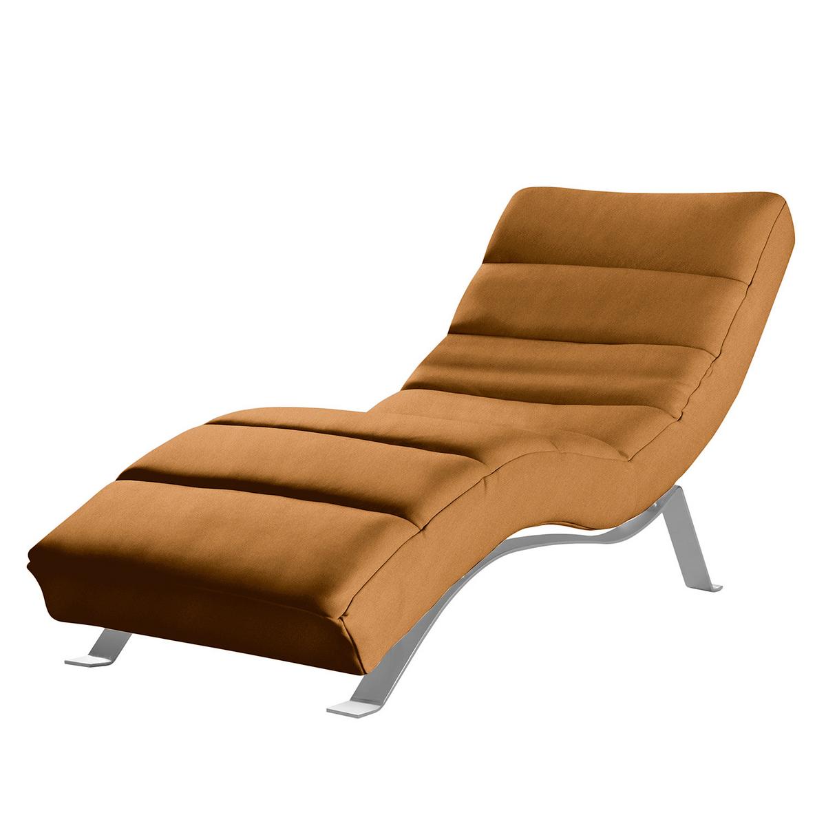 Relaxliege Swing Silver Cognac B: 65 Cm - Cognac/Silberfarben, Design, Textil (65/65-95/171cm) - Livetastic