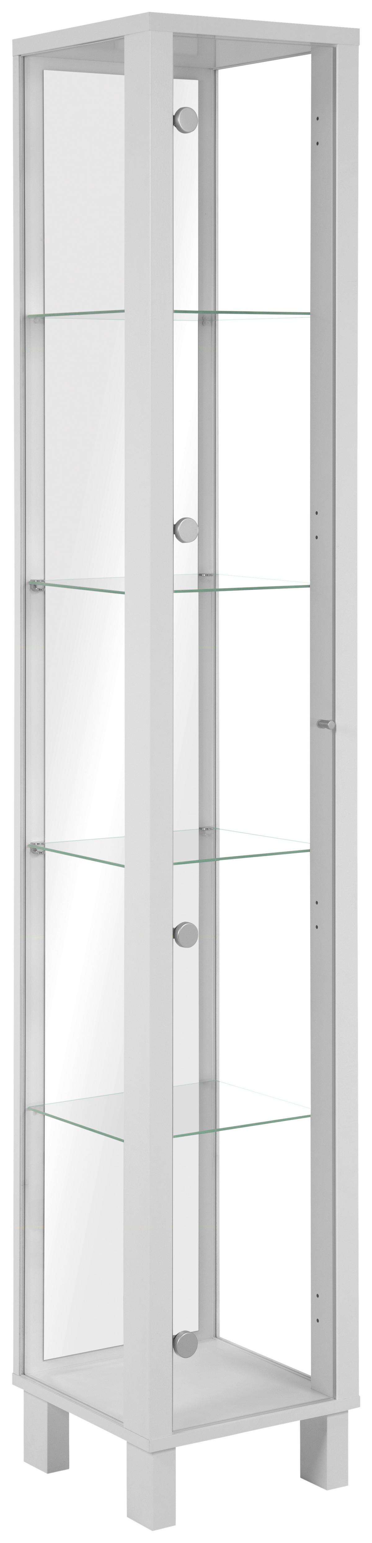 VITRÍNA ALBI -EXKLUSIV- - bílá/černá, Moderní, kompozitní dřevo/sklo (33/189/33cm) - Mömax