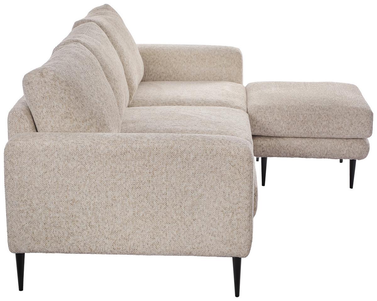 Háromüléses Kanapé Parma - krémszínű, Basics, textil/fa (208/83/151cm) - Livetastic