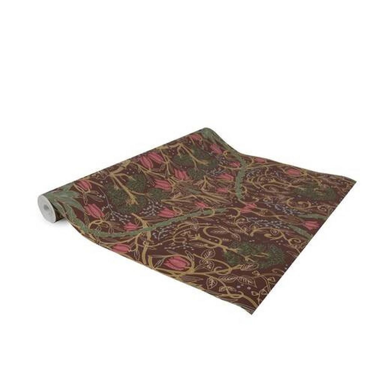 Vliestapete Blume Bordeaux B: 52 cm - Bordeaux, Basics, Papier/Kunststoff (52/1000cm)