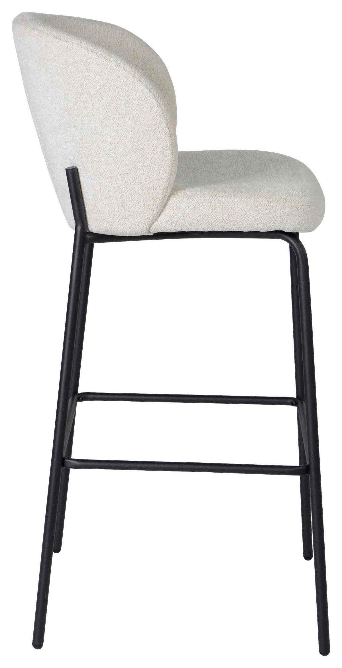 Barová židle béžová/černá - černá/béžová, Moderní, kov/dřevo (47/102/54cm) - Premium Living