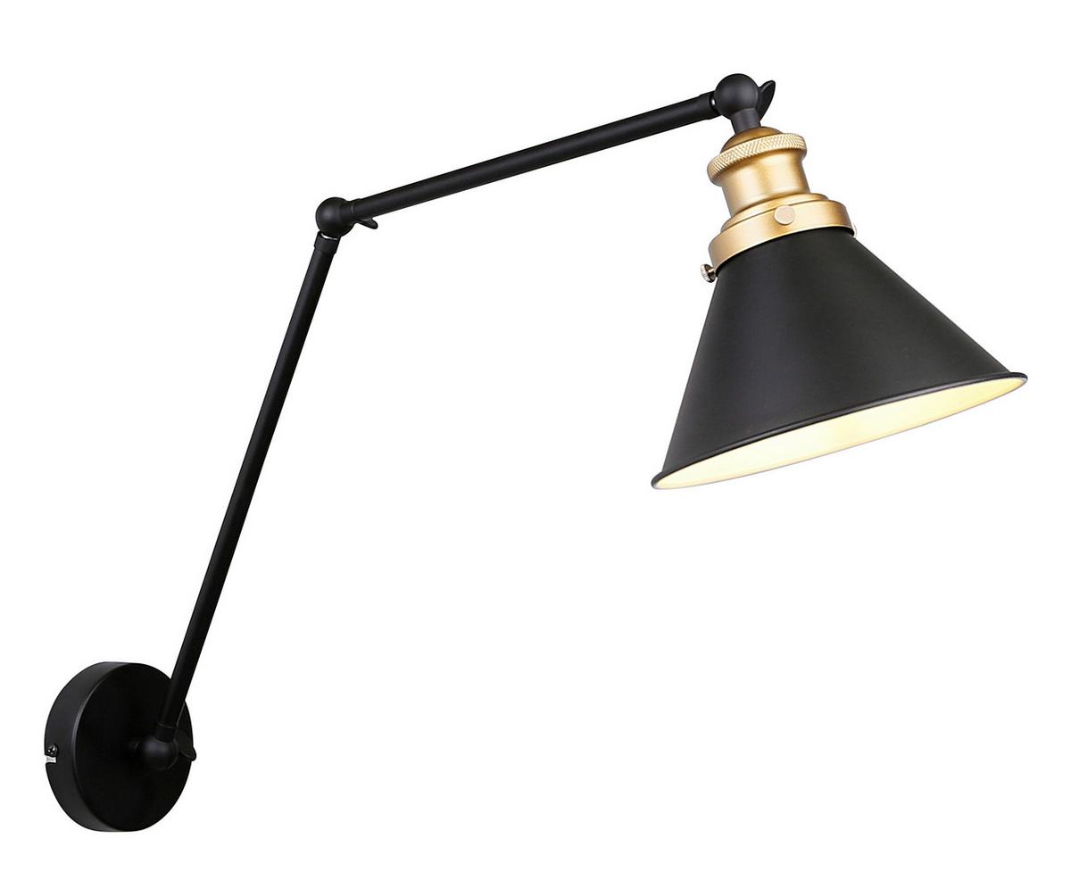 Wandleuchte 21-05908 - Schwarz, Basics, Metall (18/54/38cm)