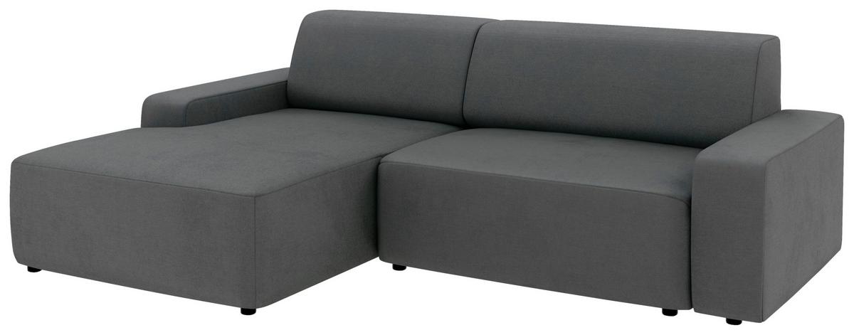 Ecksofa Wien Anthrazit S: 162x246 cm - Anthrazit/Schwarz, MODERN, Textil (162/246cm) - Trendmanufaktur
