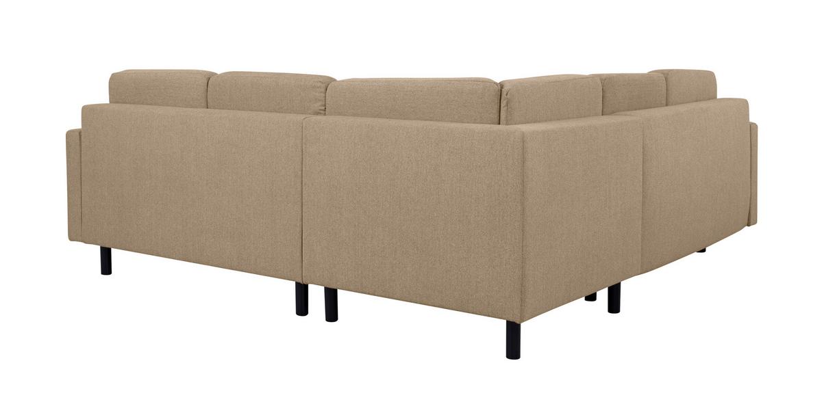 Ecksofa Noret, Hellbraun S: 242x242 Cm - Hellbraun/Buchefarben, Design, Textil (242/242cm) - MID.YOU