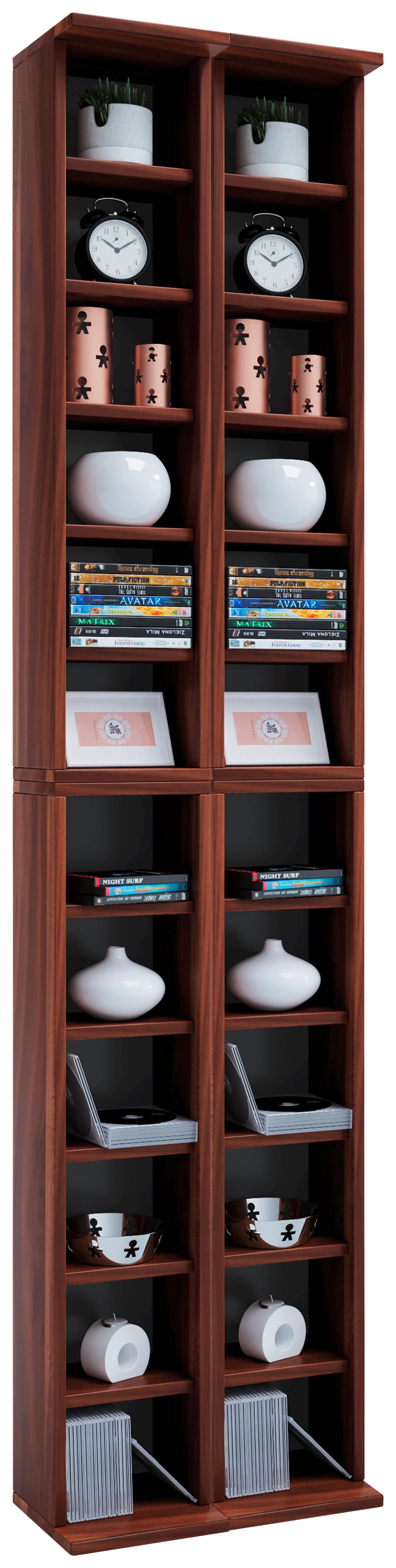 CD Regal Almera 42 cm Nuss Dekor - Nussbaumfarben, KONVENTIONELL, Holzwerkstoff (42/183/20cm) - MID.YOU