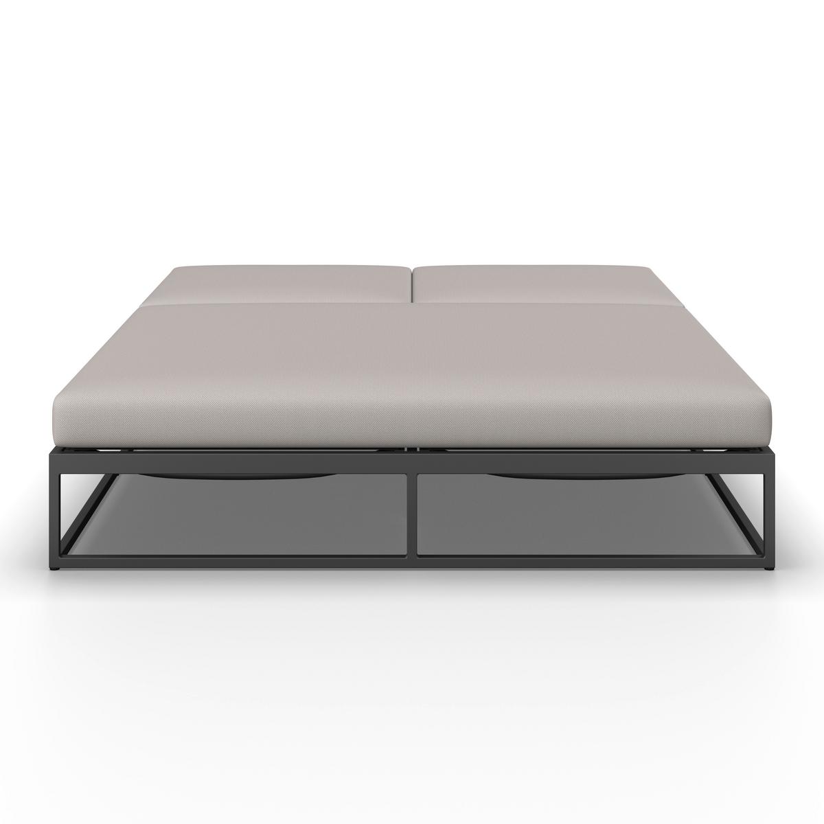 ZAHRADNÍ LEHÁTKO BERRY - světle šedá, Moderní, kov/textil (143/24/200cm) - Bessagi Garden