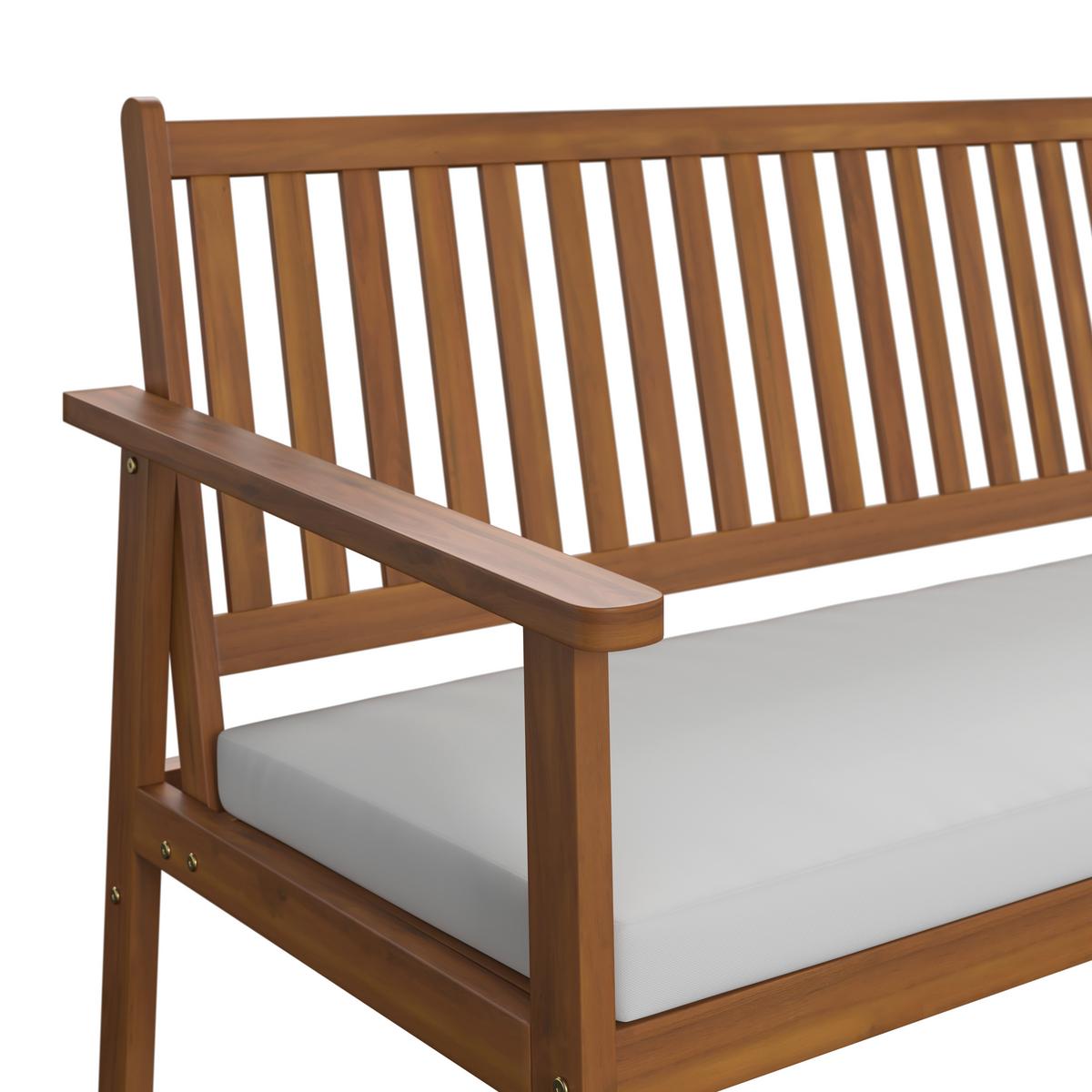 Loungegarnitur Dover - Beige/Akaziefarben, MODERN, Holz (117/81/61cm) - Beldano