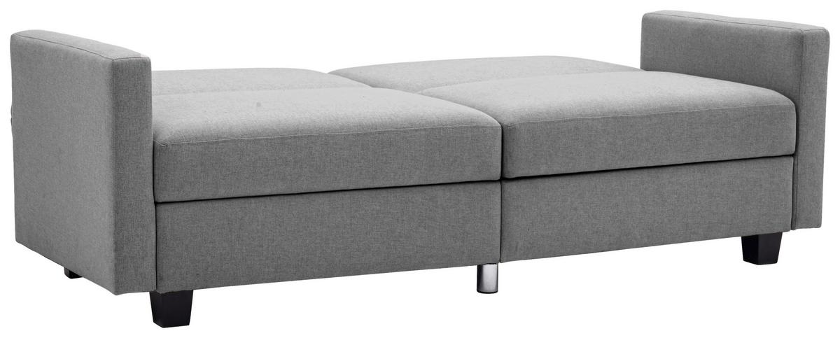 Schlafsofa Kipu Grau B: 192 cm - Schwarz/Grau, Basics, Textil (192/76/85cm) - P & B