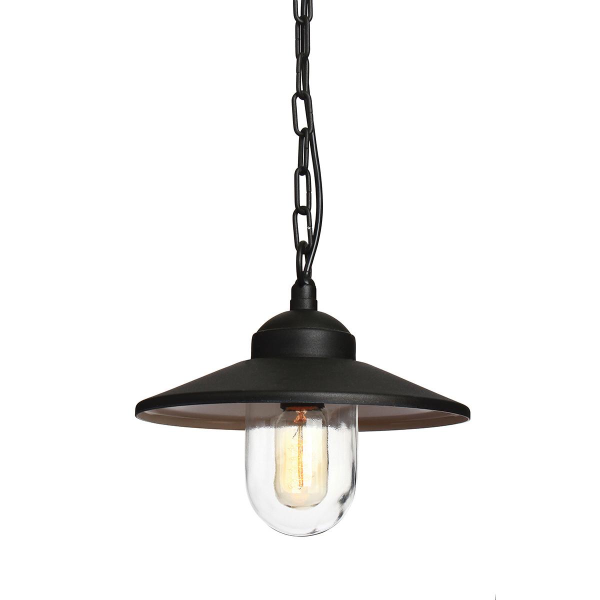 Außenhängeleuchte Klampenborg8-Bk - Schwarz, KONVENTIONELL, Glas/Metall (27.5/26cm) - Elstead Lighting