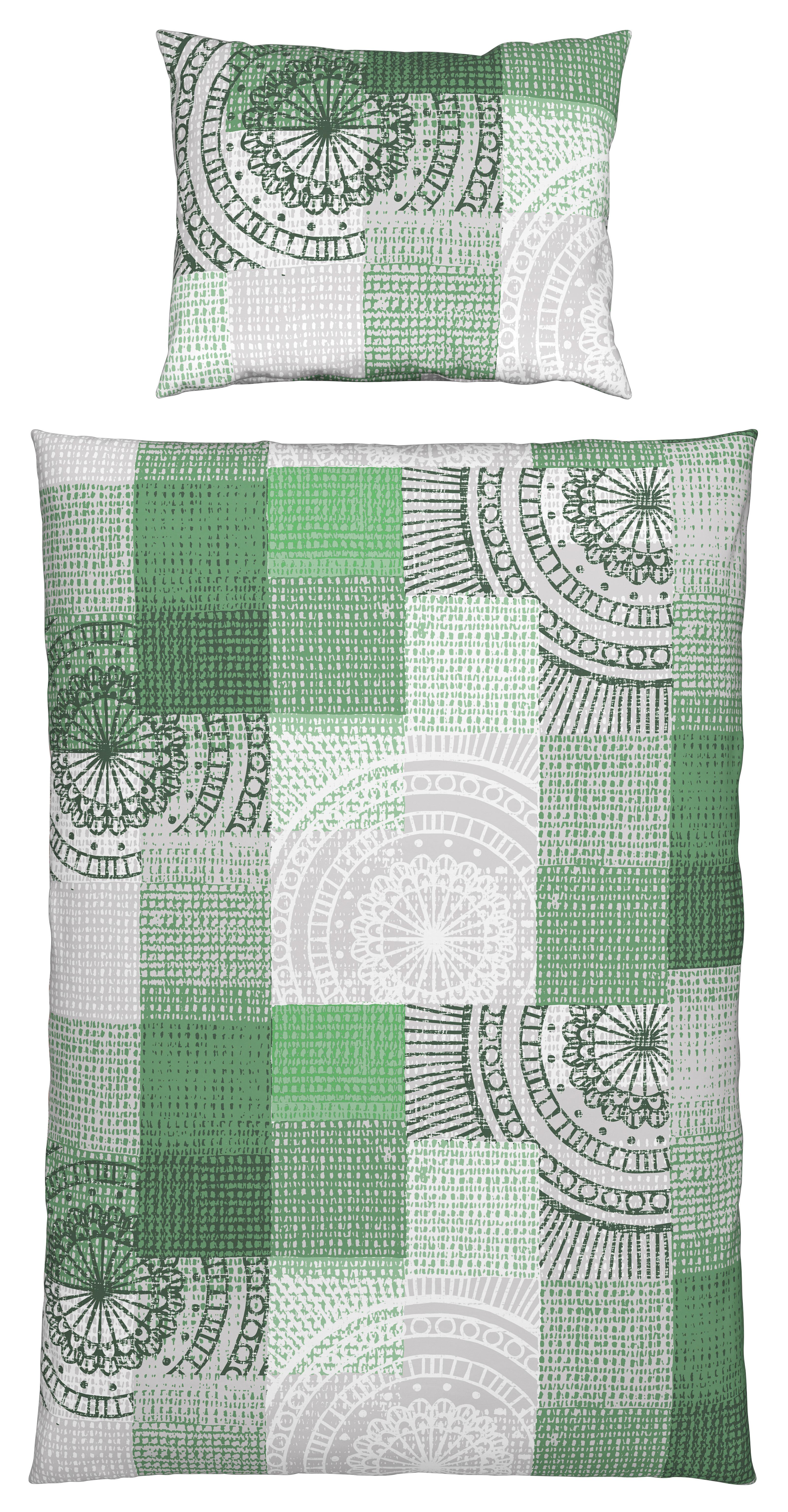 Bettwäsche Elma - Grün, MODERN, Textil - Luca Bessoni
