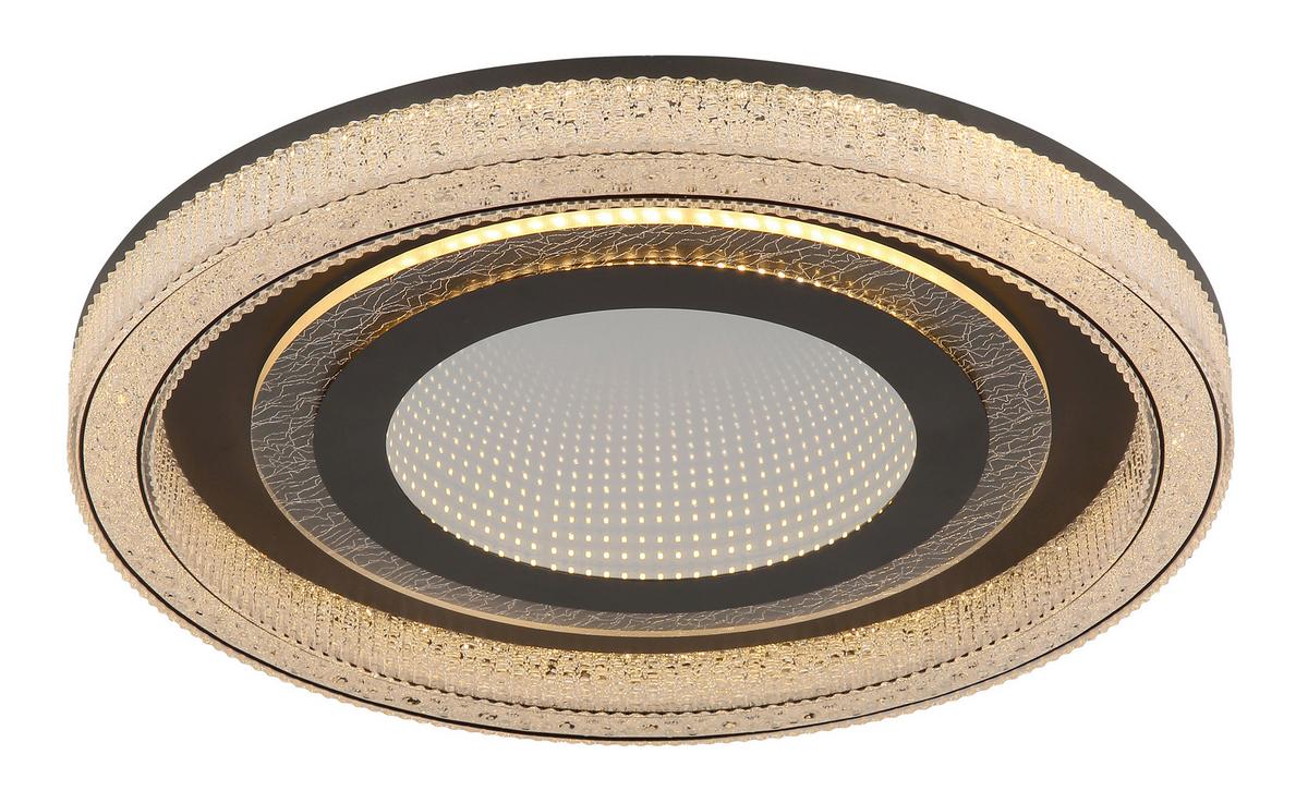 LED-DECKENLEUCHTE 48557-48 ALSUNA - Klar/Anthrazit, Basics, Kunststoff/Metall (48/7cm) - Globo