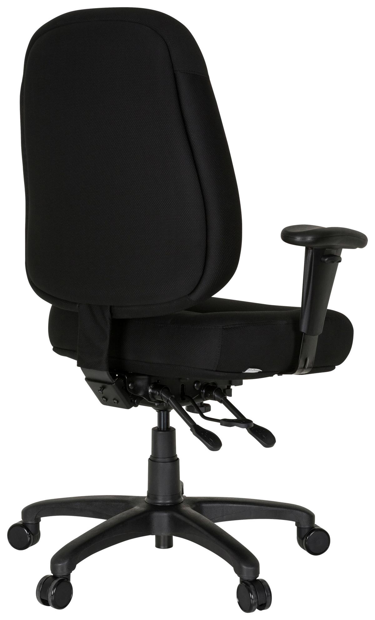 Bürostuhl Zenit Xxl Schwarz Bis 150 Kg - Schwarz, Basics, Kunststoff/Textil (76/119/69cm) - MID.YOU