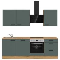 Küchenleerblock Easytouch High-Line, H9 Rechts - Dunkelgrün/Eichefarben, MODERN, Holzwerkstoff (240cm) - Nobilia