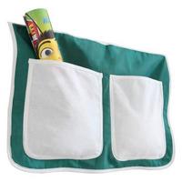 Vrecko na posteľ zelené/biele - biela/tmavozelená, Konventionell, textil (56/32/2cm) - MID.YOU